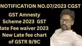 GST Amnesty Scheme 2023 | GST late Fee waiver 2023 | Late fee chart of GSTR 9 | #gstamnestyscheme