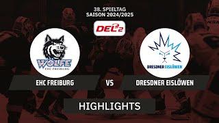 DEL2: EHC Freiburg vs. Dresdner Eislöwen I Highlights - 38. Spieltag | SDTV Eishockey