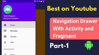 Navigation drawer in android studio | Part-1