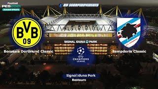 PES 2021 • UCL, Borussia Dortmund Classic vs Sampdoria Classic • Stadio Signal Iduna Park Restauro