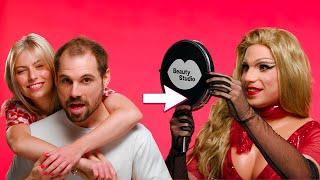 Transforming her BOYFRIEND into a DRAG QUEEN | First Time in Drag