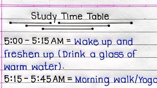 Best Timetable For Every Students | Study Timetable | Study Routine |