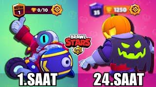 24 SAAT BOYUNCA STU OYNADIM! KAÇ KUPA KASTIM? Brawl Stars