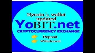 Deposit and withdrawal of New York coin available - Yobit Exchange updated