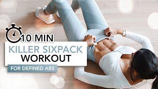 10 MIN KILLER SIXPACK WORKOUT (Intense Ab Exercises) | Eylem Abaci