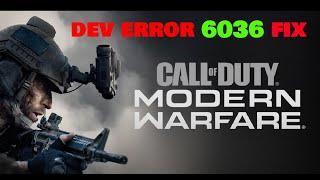 Fix Dev Error 6036 Call of Duty Modern Warfare