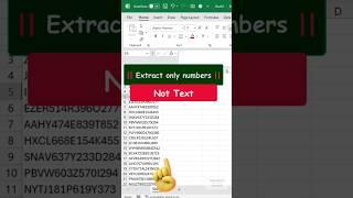 Extract only number not text #vikominstitute #excel #textsplit