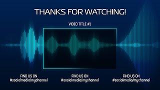 Editable Audio Waveform Animation End Card - Free Premiere Pro Template