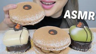 Giant Macaron, Vanilla Mousse and Matcha Mousse Cakes * Soft Eating Sounds | N.E Let's Eat