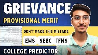 Grievance Filling | Why TFWS ?? Mistake in CAP Round Form | MHT CET 2024 CAP ROUND | Merit List