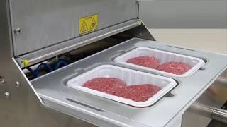 Ossid ReeTray 30 Semi-Automatic Tray Sealer - Hamburger Patties