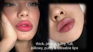 Russian lip filler effect | Extremely thick & plump lips in 1 listen ~ Permanent results️