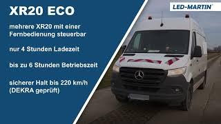 LED-MARTIN® XR20 ECO Rundumleuchte - gelb - Magnet - AKKU - 220km/h - mit Fernschalter Fernbedienung