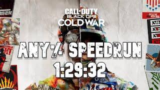 Call of Duty Black Ops Cold War Any% Speedrun 1:29:32 World Record