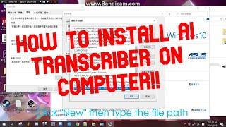 How To Install AI Transcribing Program on Computer!!