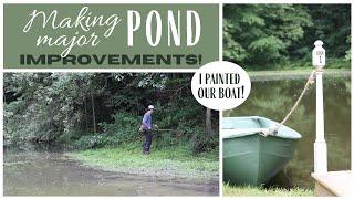 Pond Makeover ~ Major Boat Makeover ~ Pond Clean Up ~ Pond Side Dock ~ Wood Dock Makeover