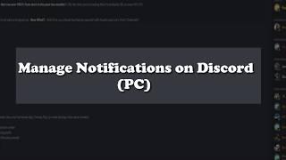 Enable Notifications on Discord (PC)