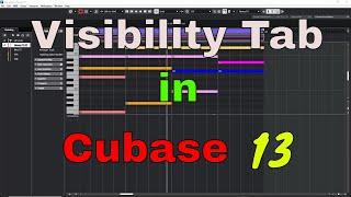 Visibility Tab in Cubase 13