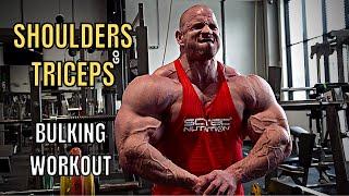 KRIZO RETURNS - BUILDING BIG SHOULDERS & TRICEPS