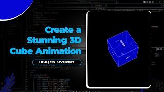 How to Create a 3D Rotating Cube Animation with HTML, CSS, and JavaScript | Pure CSS & JS Tutorial