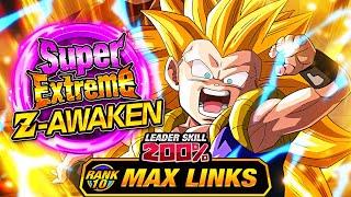 THIS GUY IS ABSOLUTELY BROKEN!! LEVEL 10 LINKS 100% SUPER EZA TEQ SSJ3 GOTENKS! (DBZ: Dokkan Battle)