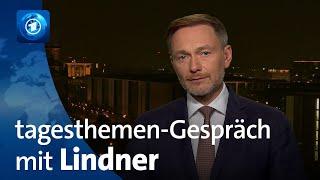 Lindner im Gespräch mit den tagesthemen