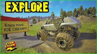 Monster Jam Steel Titans 2 Game: First Time Online Explore Bark Park & Dad Play Together