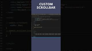 custom scrollbar in html