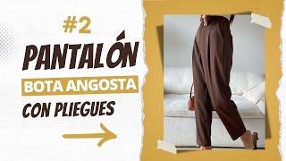 Cómo Hacer un Pantalón Bota Angosta con Pliegues Paso a Paso // clase 2