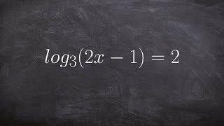 Solving logarithmic equations