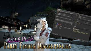 FFXIV: Roleplay Partyfinder Discrepancies