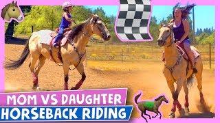   Mom VS Daughter Horseback Riding  