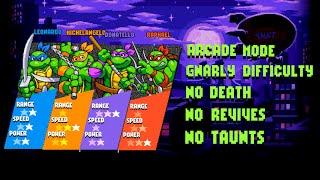 TMNT: Shredder's Revenge - Pro Run - 4P Co-op NO DEATH [Gnarly / Arcade] (First Time Ever!)