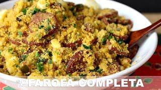 FAROFA com bacon e calabresa - Receitas de Natal