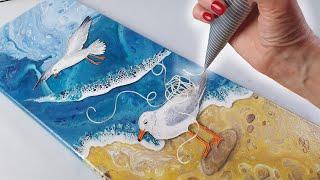 NEW!! Homemade 3D OUTLINER - 'Acrylic Pouring+' (Next Level) | AB Creative Tutorial