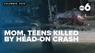 Two teens, mother dead after wrong-way, head-on crash on Livingston Avenue