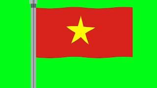 Green Screen Vietnam Flag | Vietnam National Flag | Vietnam Waving Flag | Vietnam Animation Flag