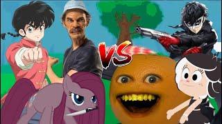 MUGEN Battle 501: Don Ramon, Ranma Saotome, Pinkamena VS Hanazuki, Joker, Annoying Orange