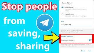 How to restrict saving content on Telegram | Prevent anyone from saving or sharing posts on Telegram