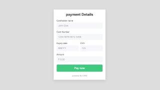 Create a Payment Form with HTML, CSS & JavaScript Validation | Coding with Nick