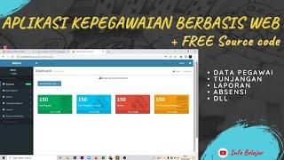 Sistem informasi kepegawaian berbasis web terbaru 2023 || Free source code