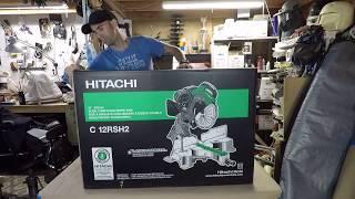 Unboxing 12" Hitachi Dual Compound Sliding Miter Saw