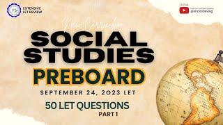 Social Studies - PREBOARD PART 1 | SEPTEMBER 24, 2023 LET