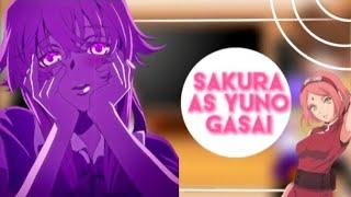 Naruto react to Sakura as Yuno Gasai () Gacha club