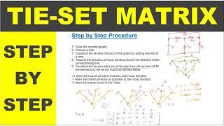 How to find Tie set matrix | Step by Step procedure to find Tie set matrix | Graph Theory