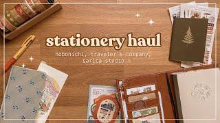 stationery haul | unboxing hobonichi, traveler's company, sarica studio