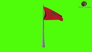 Morocco Flag Green Screen HD