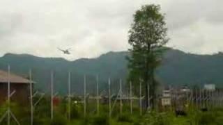 UN Chopper Leaving Pokhara, Nepal