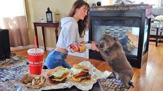 Feeding My Rescue Girlfriend A Five Guys Cheeseburger