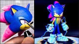 How to make Paradox Prism Sonic with Clay / Netflix Sonic Prime [kiArt]